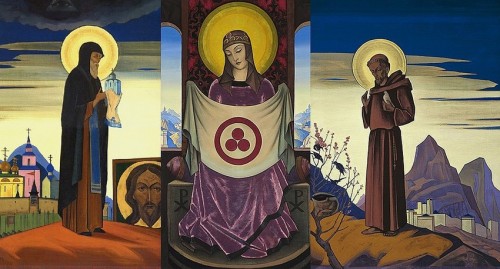 Триптих Николая Рериха «Мадонна Орифламма»